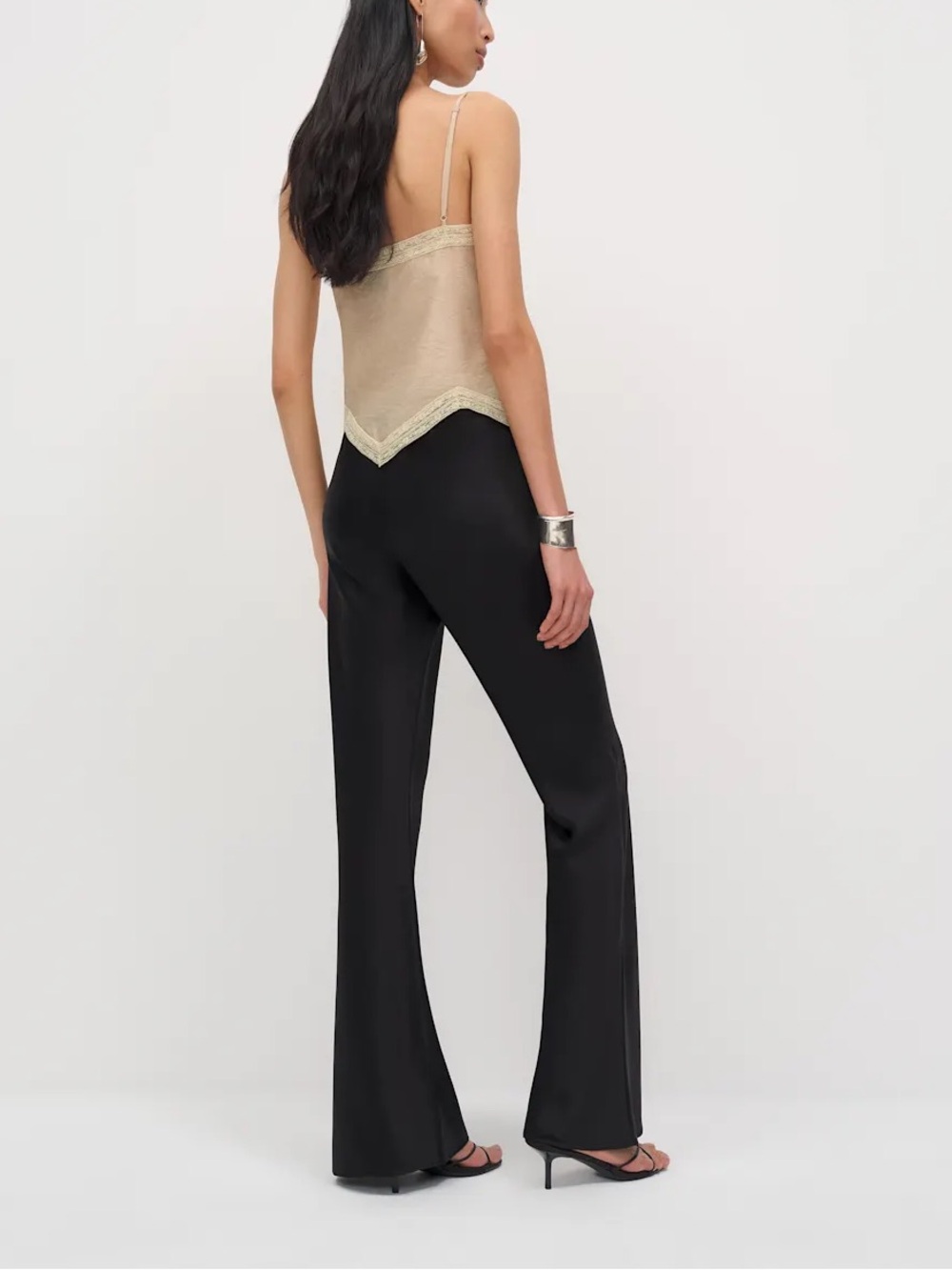 Reformation Gale Satin Mid Rise Bias Pant NWT - Picture 2 of 4